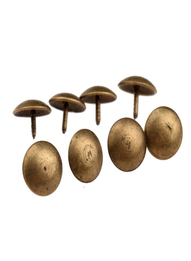 Dophee 100Pcs 9x6mm/0.35"x0.24" Antique Brass Upholstery Nail Tack Stud Pins for Jewelry Gift Box Sofa Decoration - Image 3
